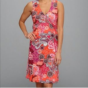 Prana | Twist Wrap Paisley Printed Jersey Dress